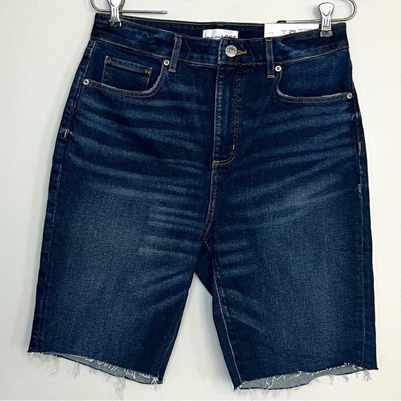 Ann Taylor Loft NEW High Waisted Bermuda Length Jean Shorts Sz 8
